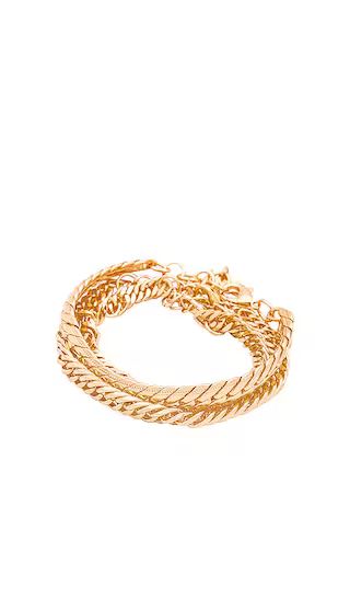 Chain Bracelet Set in Gold | Revolve Clothing (Global)