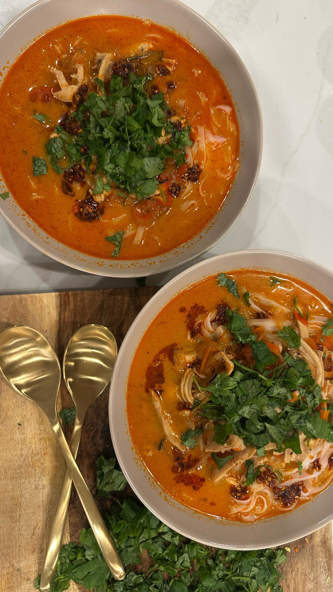 Y’all know I love me a good soup! This Thai Curry Soup has always been one of my faves but this curry straight from Thailand took it to the next level! Lawd! Sorry about the wonky audio! I’m still getting used to this house and I didn’t realize the vent was soooo loud 😩 #soupseason #soup 

#LTKfoodie #LTKHome