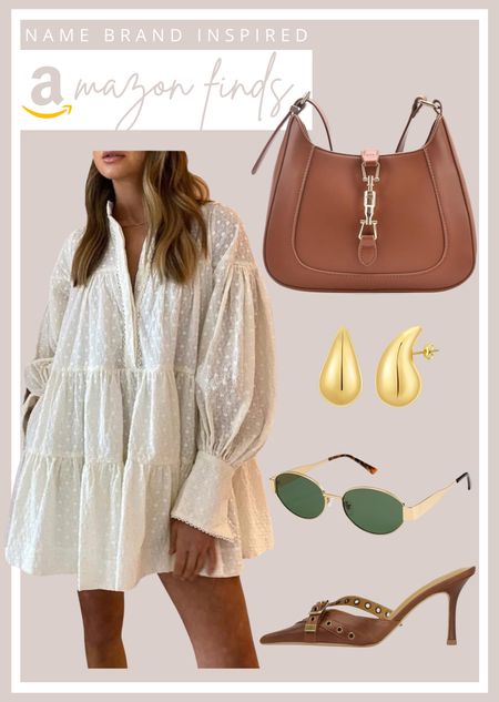 Name inspired Amazon look, Celine sunglasses, free people babydoll dress, Tony Bianco heels 

#LTKstyletip #LTKfindsunder50