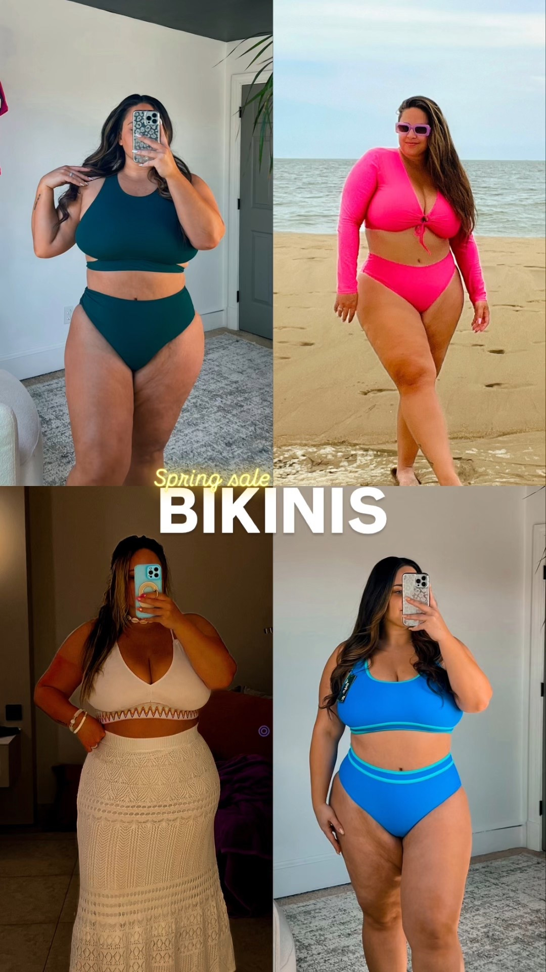 BIKINIS ON SALE FOR AMAZON BIG SPRING SALE EVENT HAPPENING NOW! 

ALL SHOWN IN SIZE XL 

(5’2” / size 14-16 / 38J) 

#ltkcurves #size14 #size16 #summeroutfits #summerstyle #bikini #twopiece #amazonstyle #ltkstyletip 

#LTKSaleAlert #LTKSwim #LTKMidsize