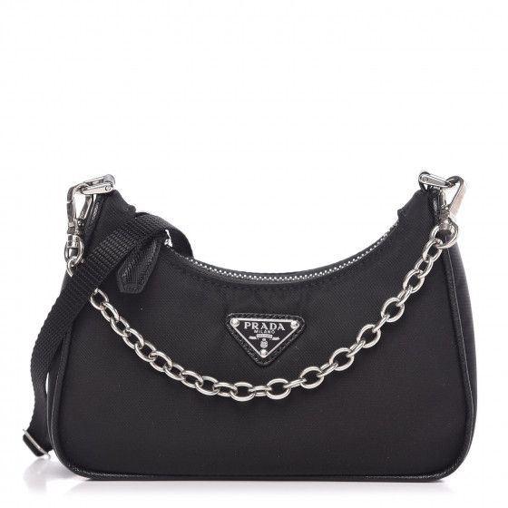 PRADA Tessuto Nylon Mini Re-Edition 2000 Shoulder Bag Black | Fashionphile