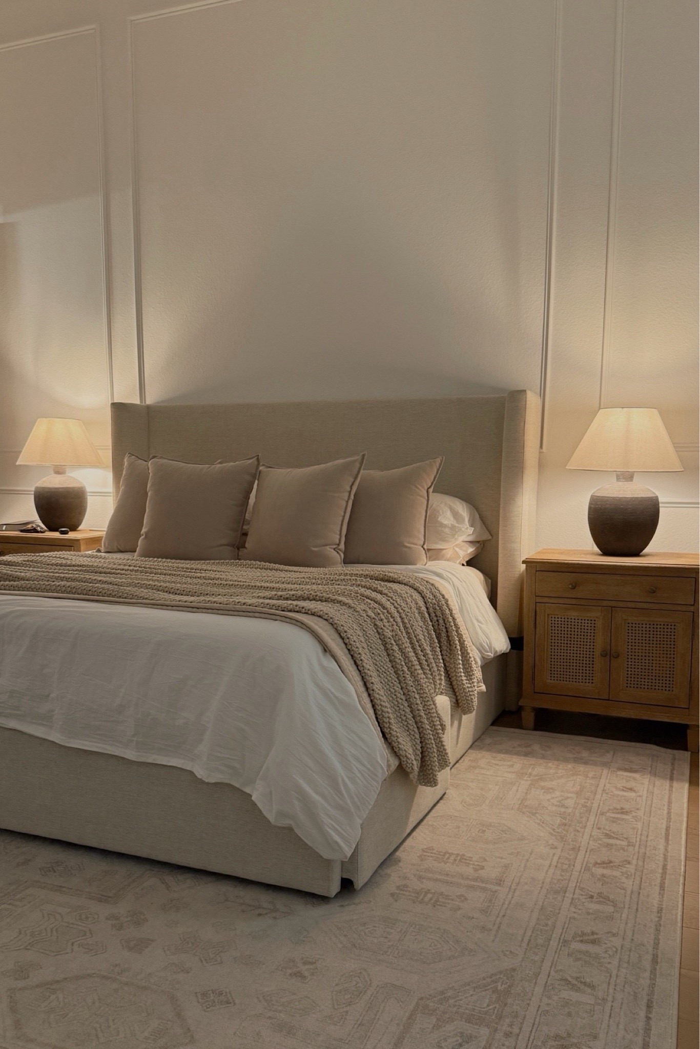 bedroom furniture, bedding, rug, etc!