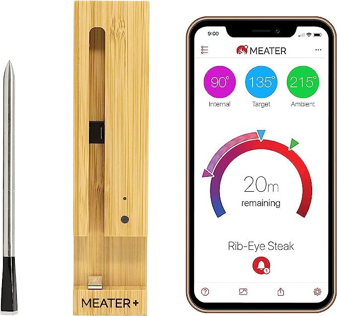 MEATER Plus | 165ft Long Range Smart Wireless Meat Thermometer for The Oven Grill Kitchen BBQ Smo... | Amazon (US)