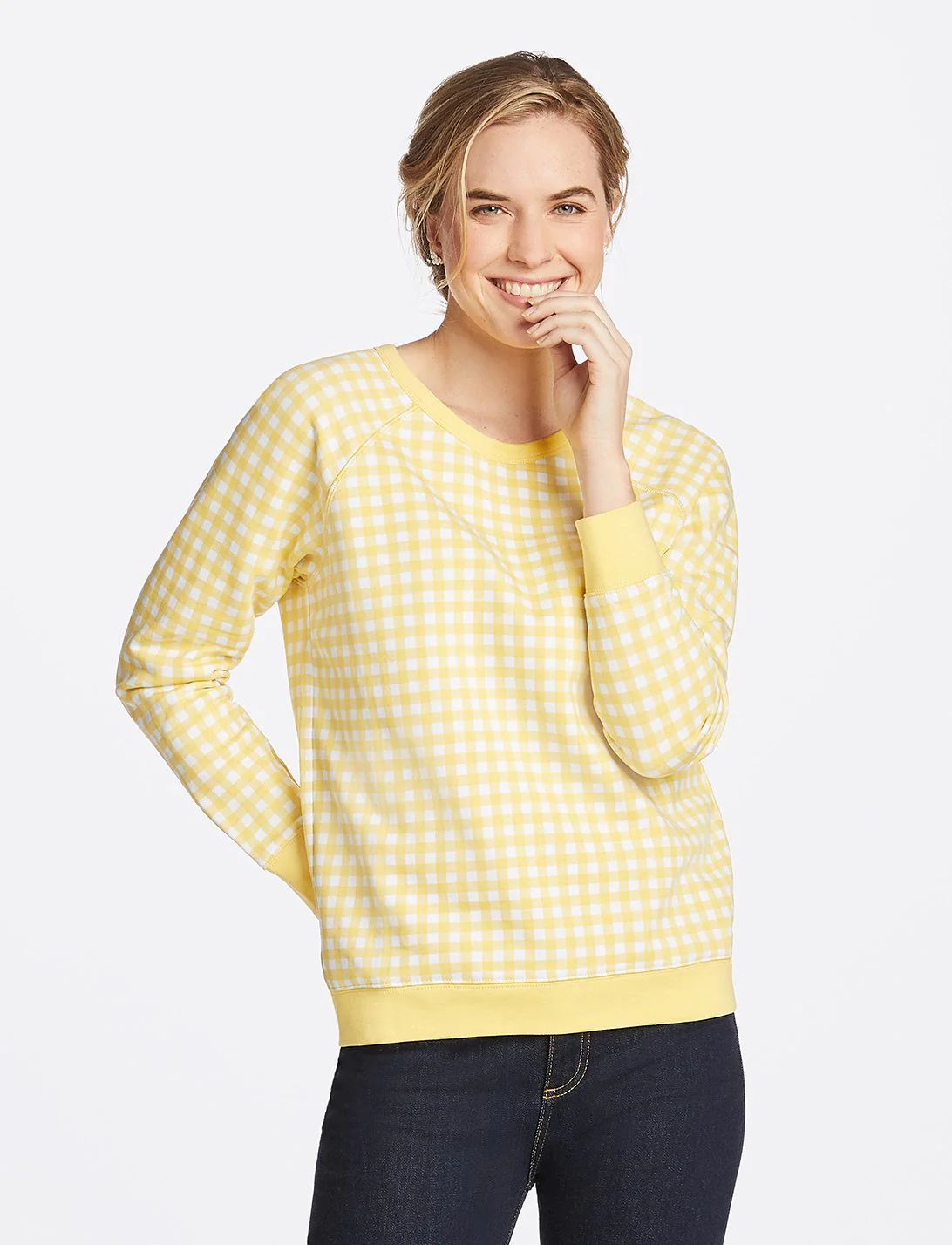 Natalie Sweatshirt in Gingham | Draper James (US)