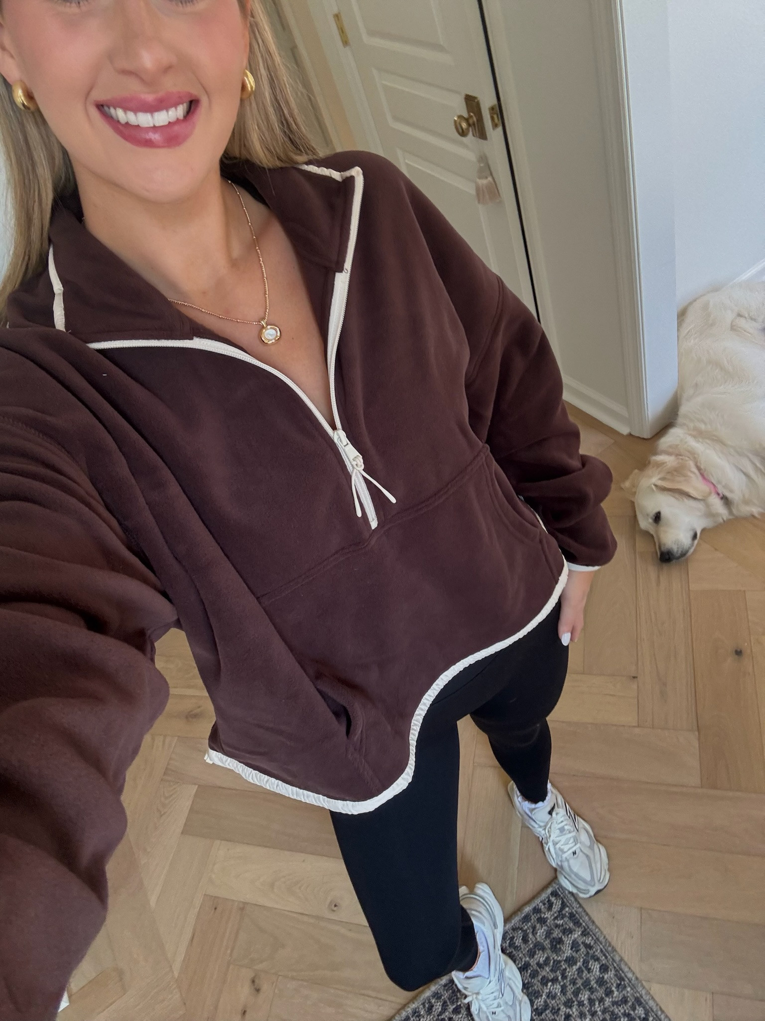 This Fabletics pullover 🤎 Love the chocolate brown + contrast trim for fall!





Fabletics, Fabletics pullover, fall activewear, chocolate brown pullover, quarter zip, fall athleisure, casual fall style, fall fashion, fall outfits women, sidneymarieduke 

 #LTKootd #LTKSeasonal #LTKActive
