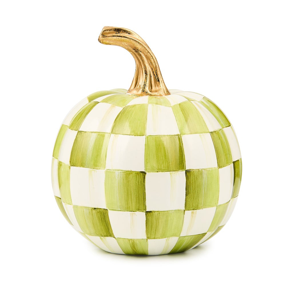 Moss Check Mini Pumpkin | MacKenzie-Childs