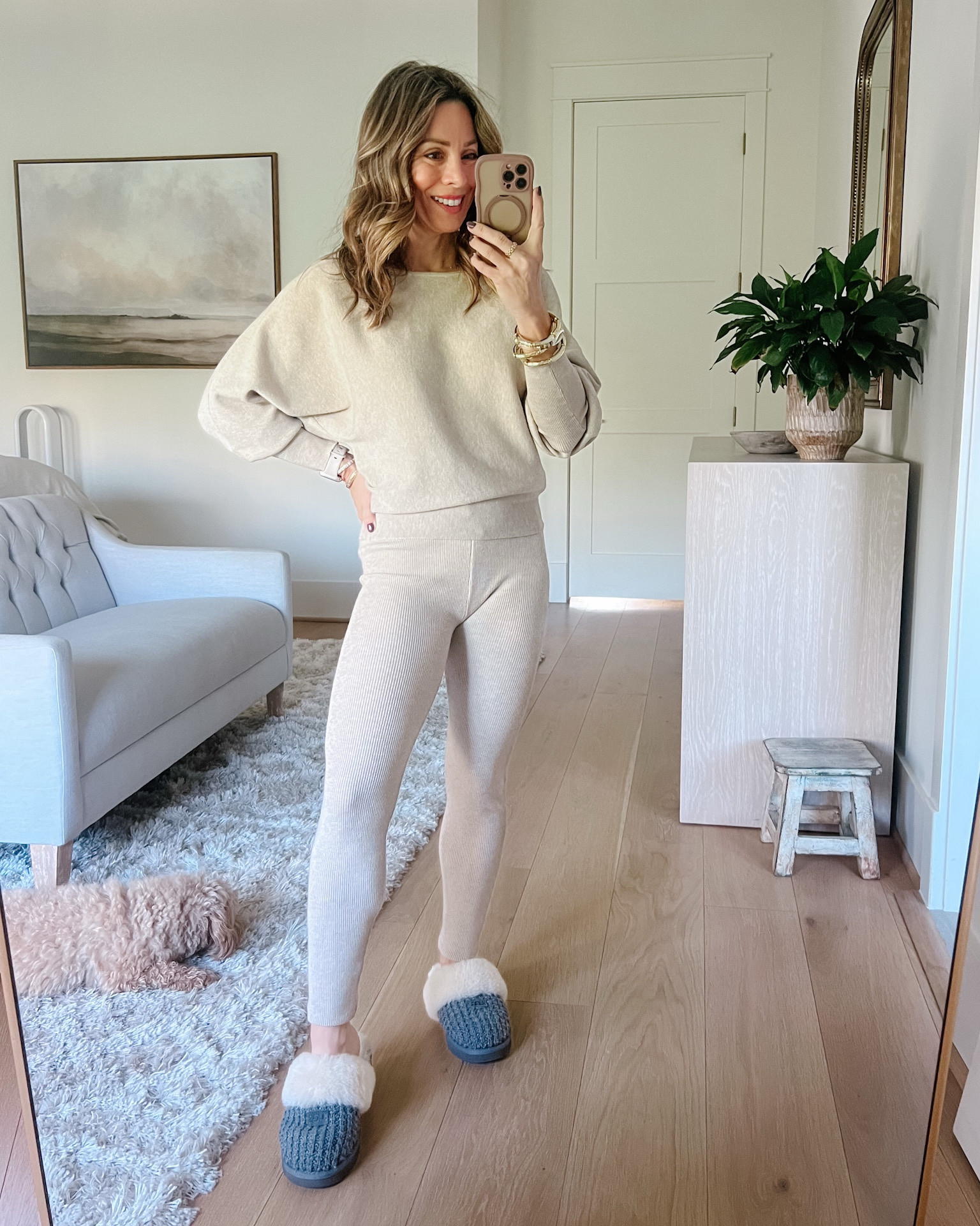 This cozy matching lounge set is so soft I wanted to stay in this all day long! 

Set Fit: I’m wearing a Small 

#LTKOver40 #LTKselfcare #LTKgrwm