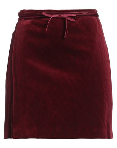 Dsquared2 Woman Mini skirt Burgundy Size 2 Cotton, Metallic fiber | YOOX (US)