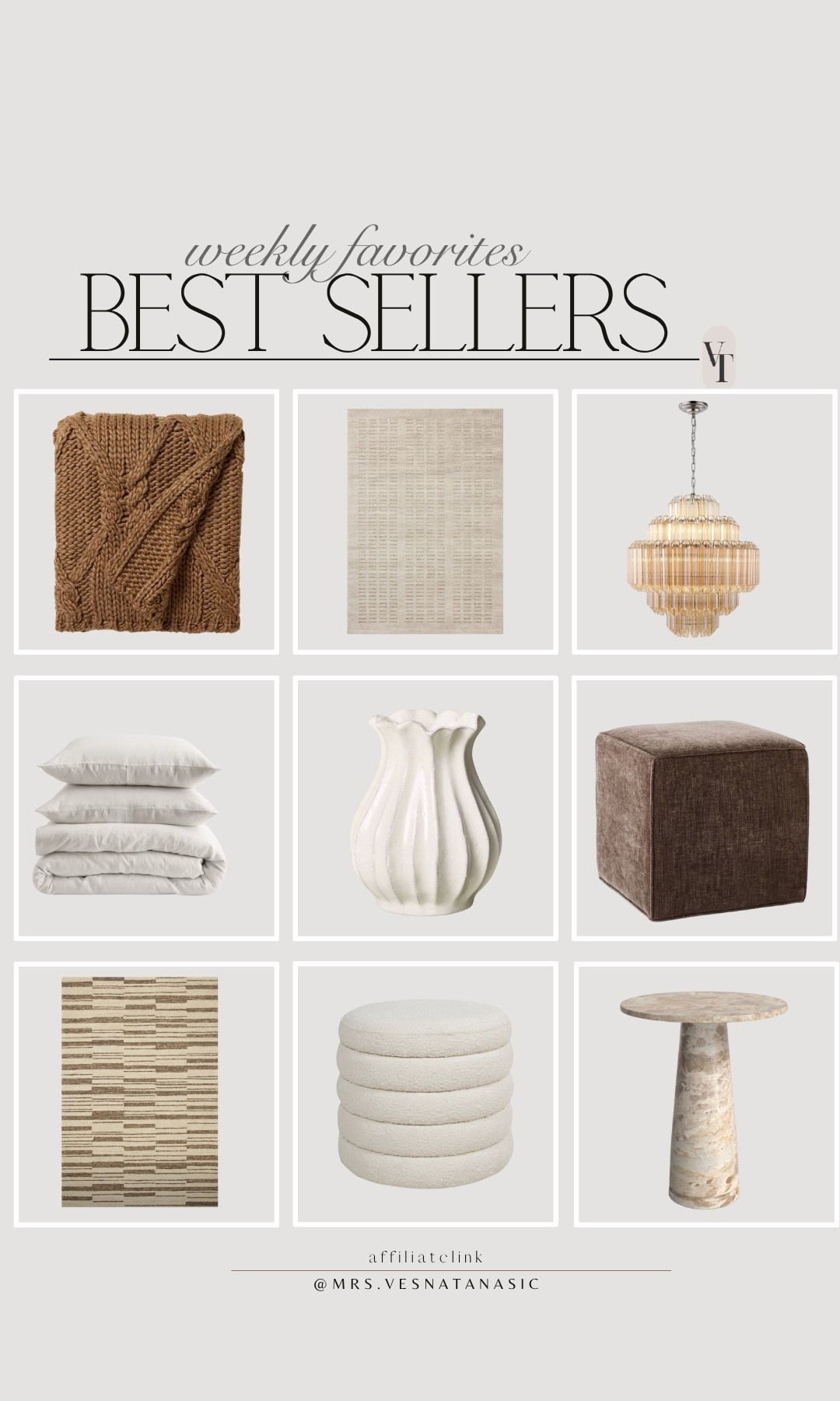 This week’s best sellers in home! 

#neutralhome #homedecor #home #interior #cozyhome #targetstyle #target #wayfair #wayfairfinds #loloirug #amazonhome #founditonamazon #rug #bedding #bed #lighting 

#LTKHome #LTKSaleAlert #LTKSeasonal