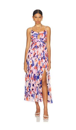Aquata Dress in Orange Blue Abstract | Revolve Clothing (Global)