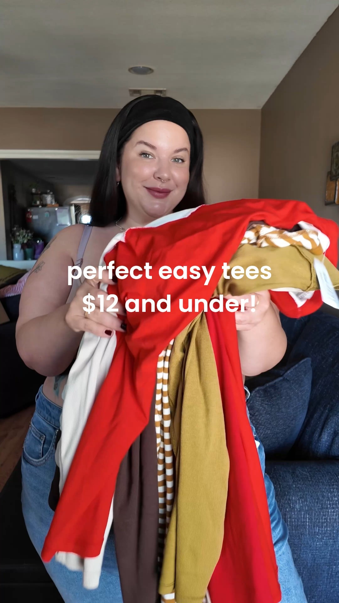 i am always looking for high quality, great fitting tees for layering and easy outfits. these are perfect - you can tell how much i love them by how many colors i got of the same one 🥹

#LTKFindsUnder50 #LTKmomlife #LTKPlusSize