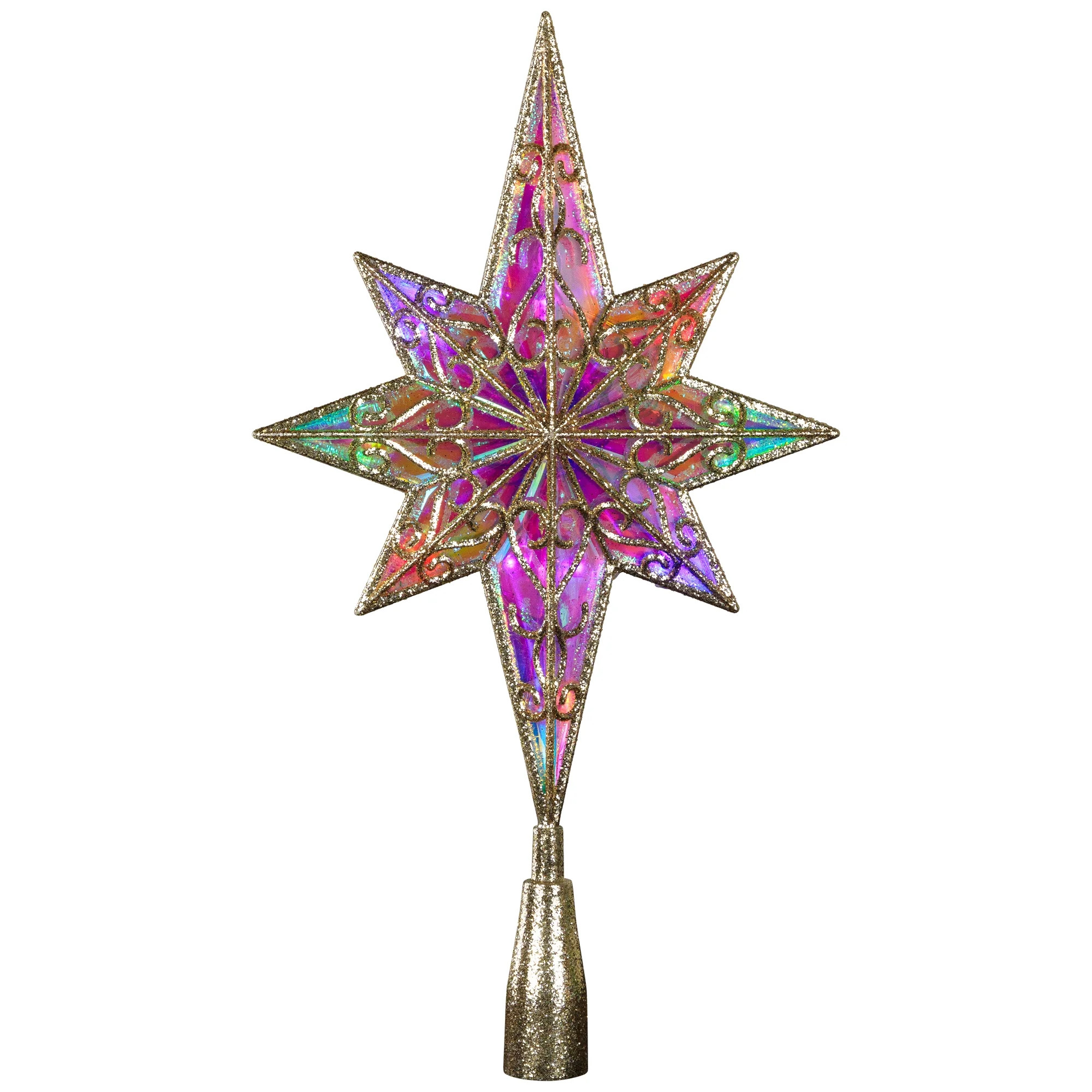 Northlight LED Star of Bethlehem Christmas Tree Topper - 14.5" - Champagne Gold - Multi Lights | Walmart (US)