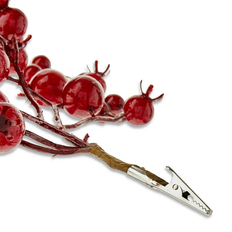 Red Berries Plastic Decorative Christmas Clip, 6 in, by Holiday Time | Walmart (US)