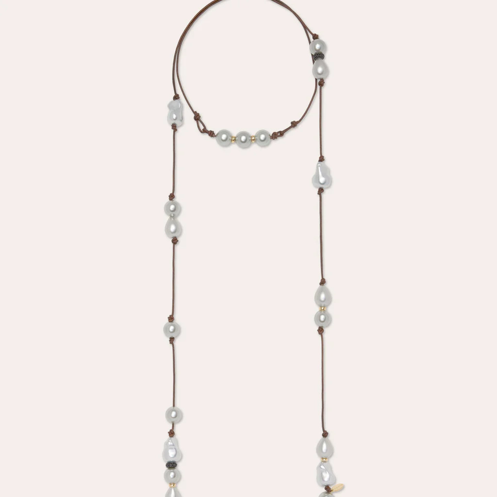 Riya Pearl Cord Wrap Necklace | Ramy Brook