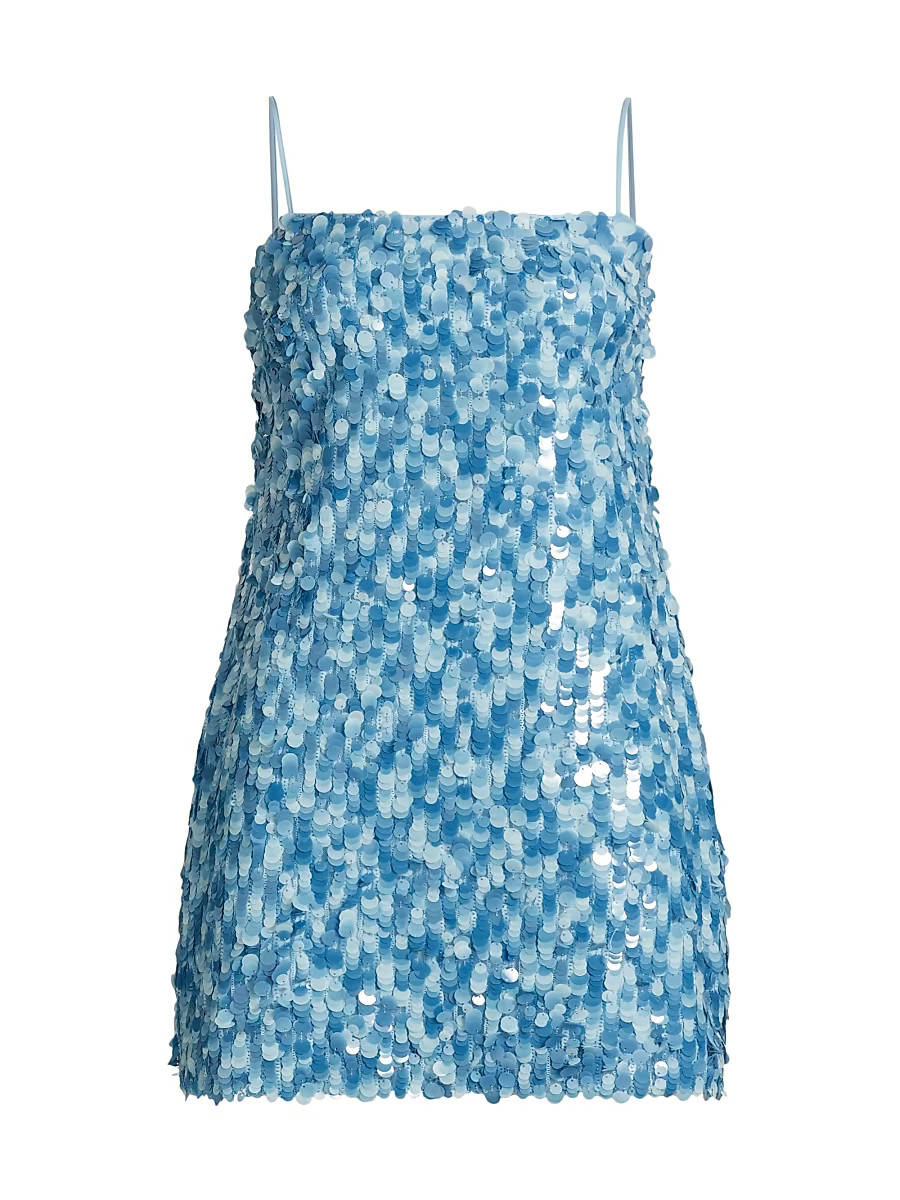 Women's Colette Sequined & Beaded Minidress - Blue Multi - Size 8 | Saks Fifth Avenue