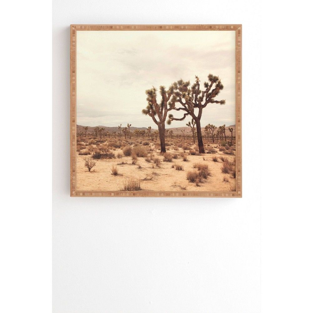 30"" x 30"" Catherine McDonald California Joshua Trees Framed Art - Deny Designs | Target