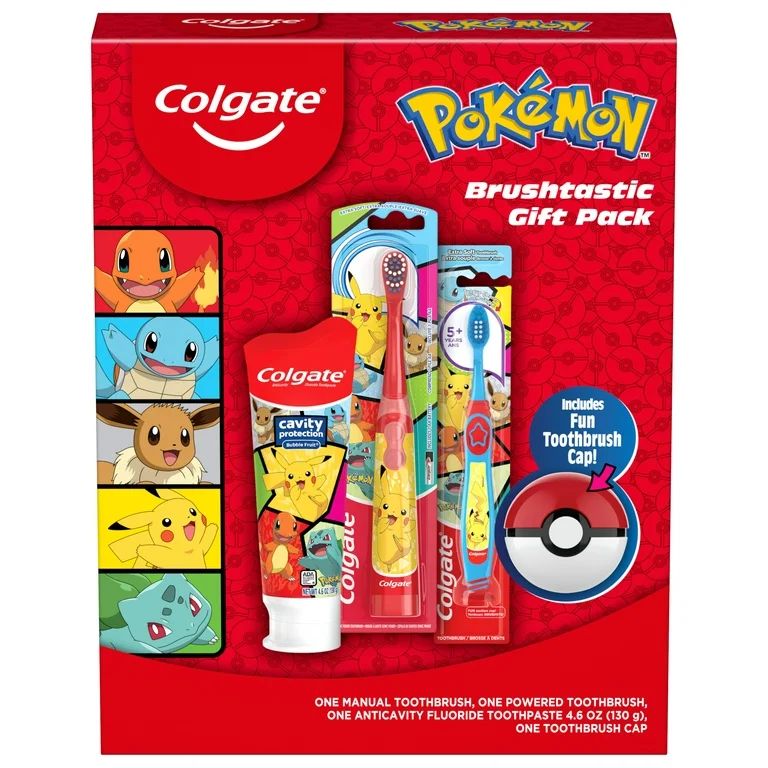 Colgate Kids Pokemon Gift Set, One Pokemon Unisex Kids Toothbrush,  Bubble Fruit Scent and Flavor... | Walmart (US)