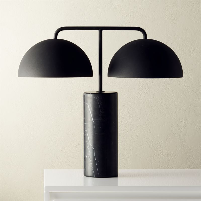 Domes Black Marble Table Lamp + Reviews | CB2 | CB2