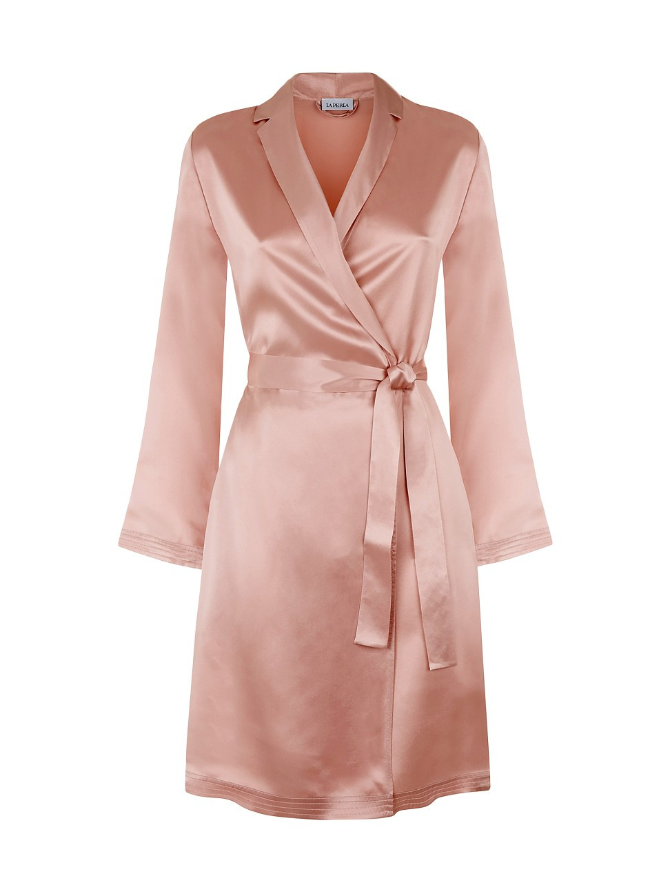 Women's Silk Satin Short Robe - Pink Powder - Size Large | Saks Fifth Avenue