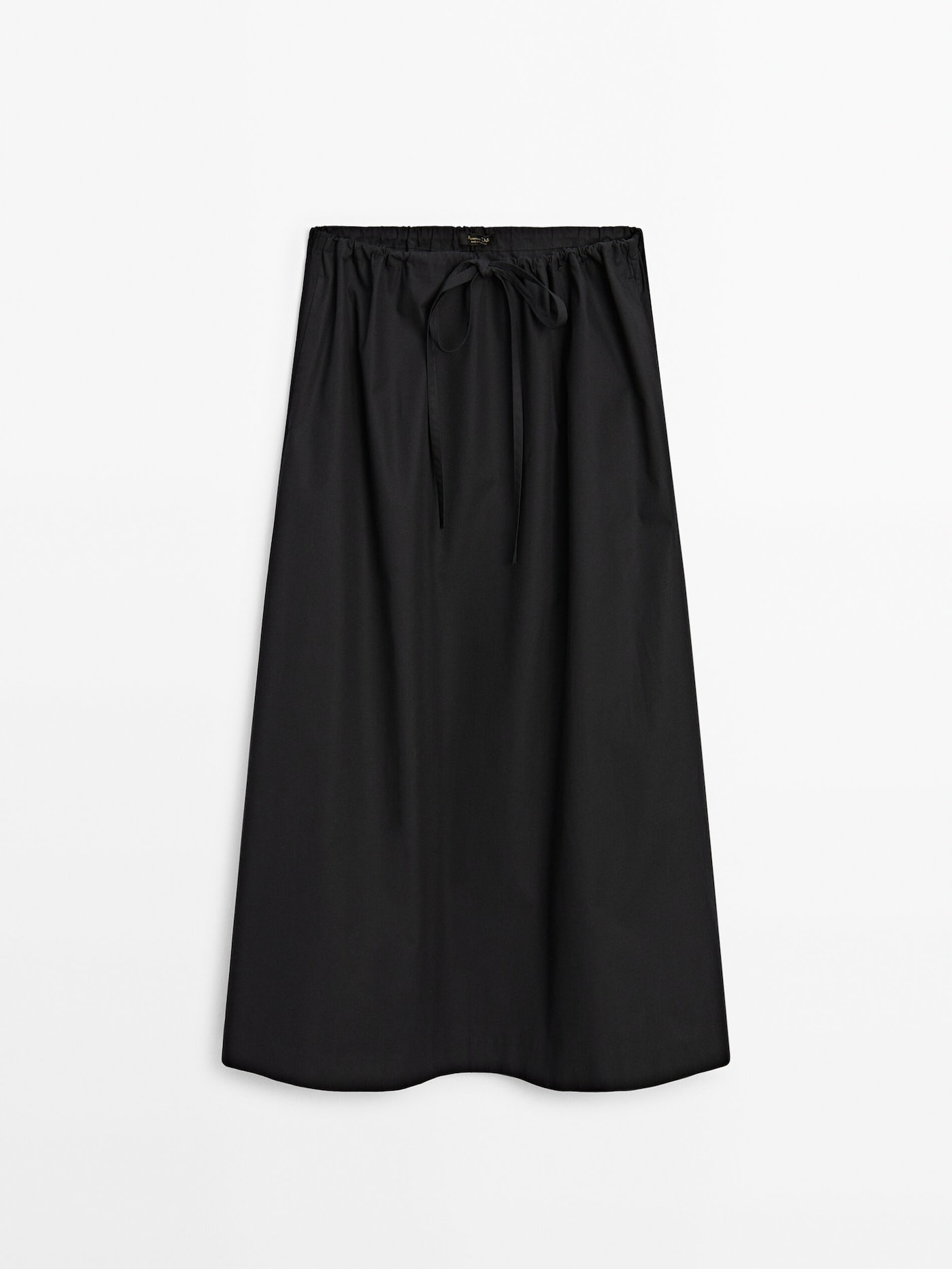 100% cotton poplin skirt | Massimo Dutti US
