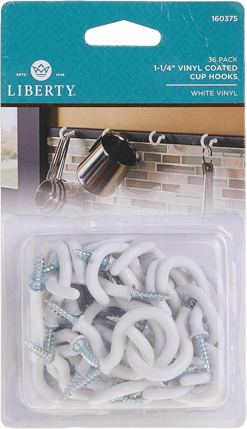 ARROW 160375 1-1/4" Vinyl Coated Cup Hooks (Pack of 36) (Package may vary) | Amazon (US)