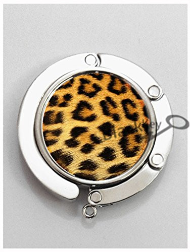 BlackKey Leopard Print Pattern Metal Folding Table Hook Hanger Holder for Purse Handbag Bag -1330 | Amazon (US)