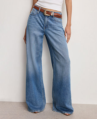 Women's Mid-Rise Weightless Wide-Leg Jeans | Macy's