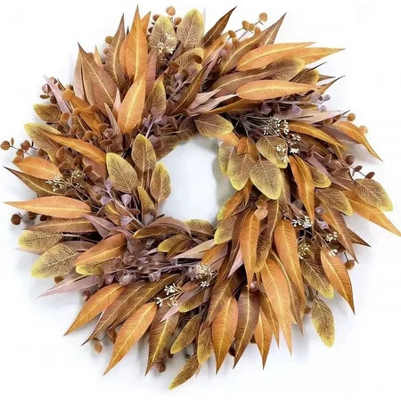 24'' Fall Wreath with Eucalyptus & Berries for Front Door Outdoor Decor | Large Artificial Autumn Wreath, Fall Door Wreath for Door Porch Window Farmhouse Wall Home Indoor Outdoor Thanksgiving Decor | Walmart (US)