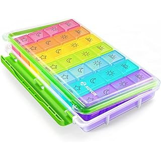 Weekly Pill Organizer 7 Day (4 Times a Day), Sukuos Moisture-Resistant Large Daily Pill Cases for... | Amazon (US)