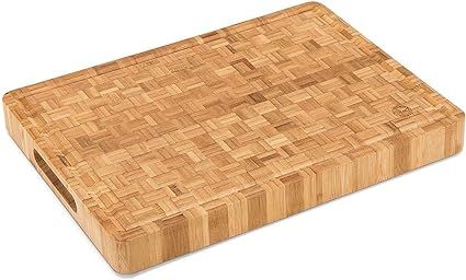 End Grain Wood Bamboo Cutting Board for Kitchen, Commercial Use - Extra Large, Thick Butcher Bloc... | Amazon (US)