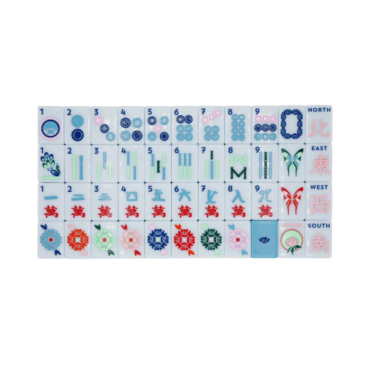 Mahjong Tile Set in Baby Blue | House Collection, Modern & Playful | The Mahjong House