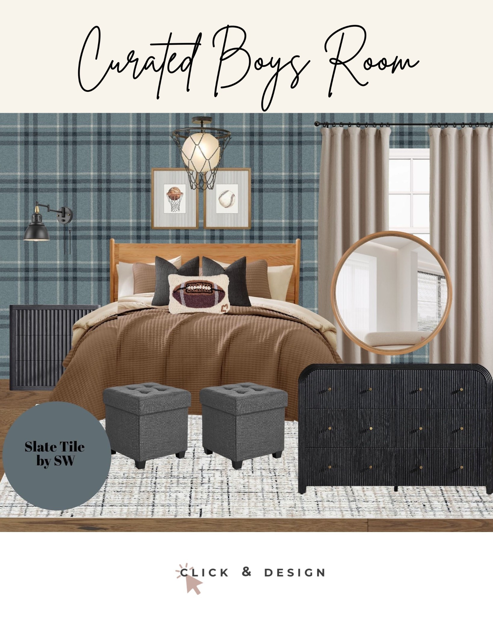 Plaid boys room design!💙

#LTKmomlife #LTKKids #LTKHome