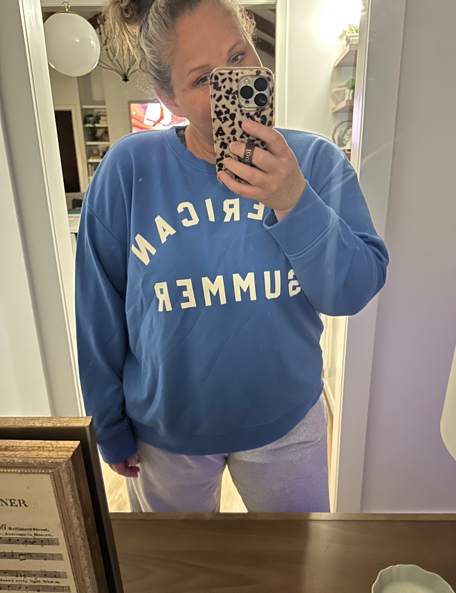 Loving this American Summer oversized sweatshirt from Target!  
Perfect for 4 July and all summer long! So comfy! I’m wearing an XL. 

#LTKOver40 #LTKSummerEdit #LTKMidsize