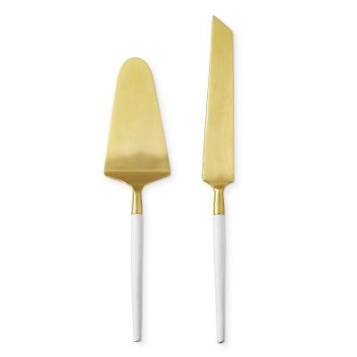 Gold and White Cake Serving Set | Williams-Sonoma