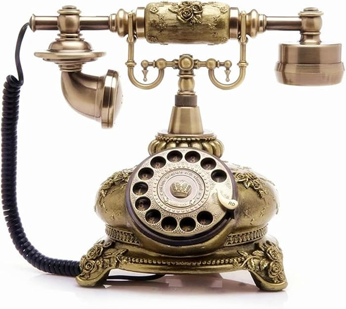TelPal Retro Vintage Antique Style Corded Rotary Dial Desk Telephone Phone Home Office Decor Clas... | Amazon (US)