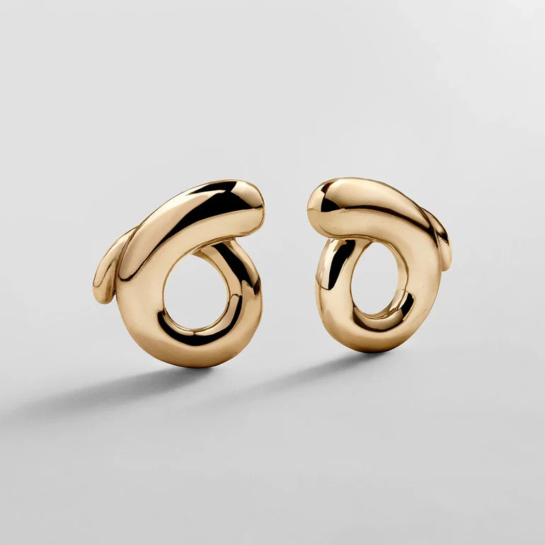 Cassidy Statement Stud Earrings - Gold | BaubleBar