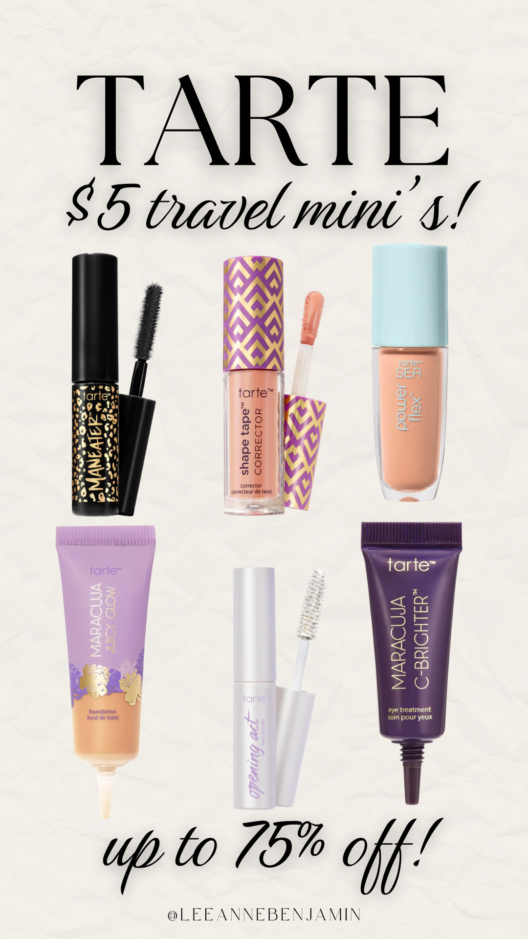 $5 travel mini's at Tarte! Grab them now before they are gone! 

 #LTKSaleAlert #LTKBeauty #LTKTravel