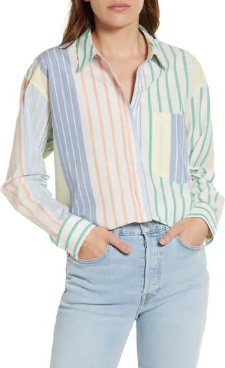 Women's Arlo Stripe Organic Cotton Blend Button-Up Shirt | Nordstrom