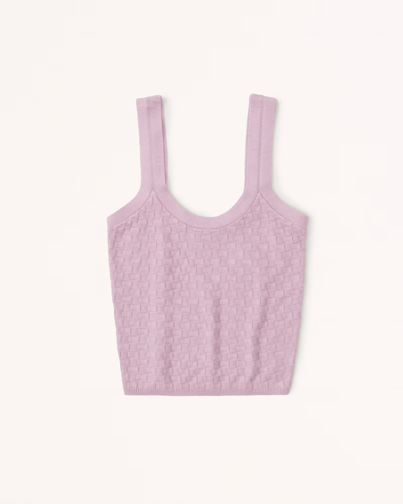 Checkered Slim Scoopneck Tank | Abercrombie & Fitch (US)