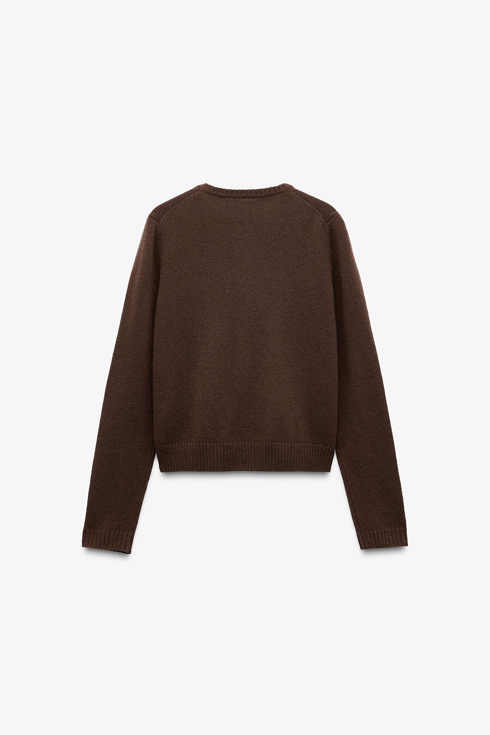 100% WOOL BASIC CARDIGAN | Zara UK