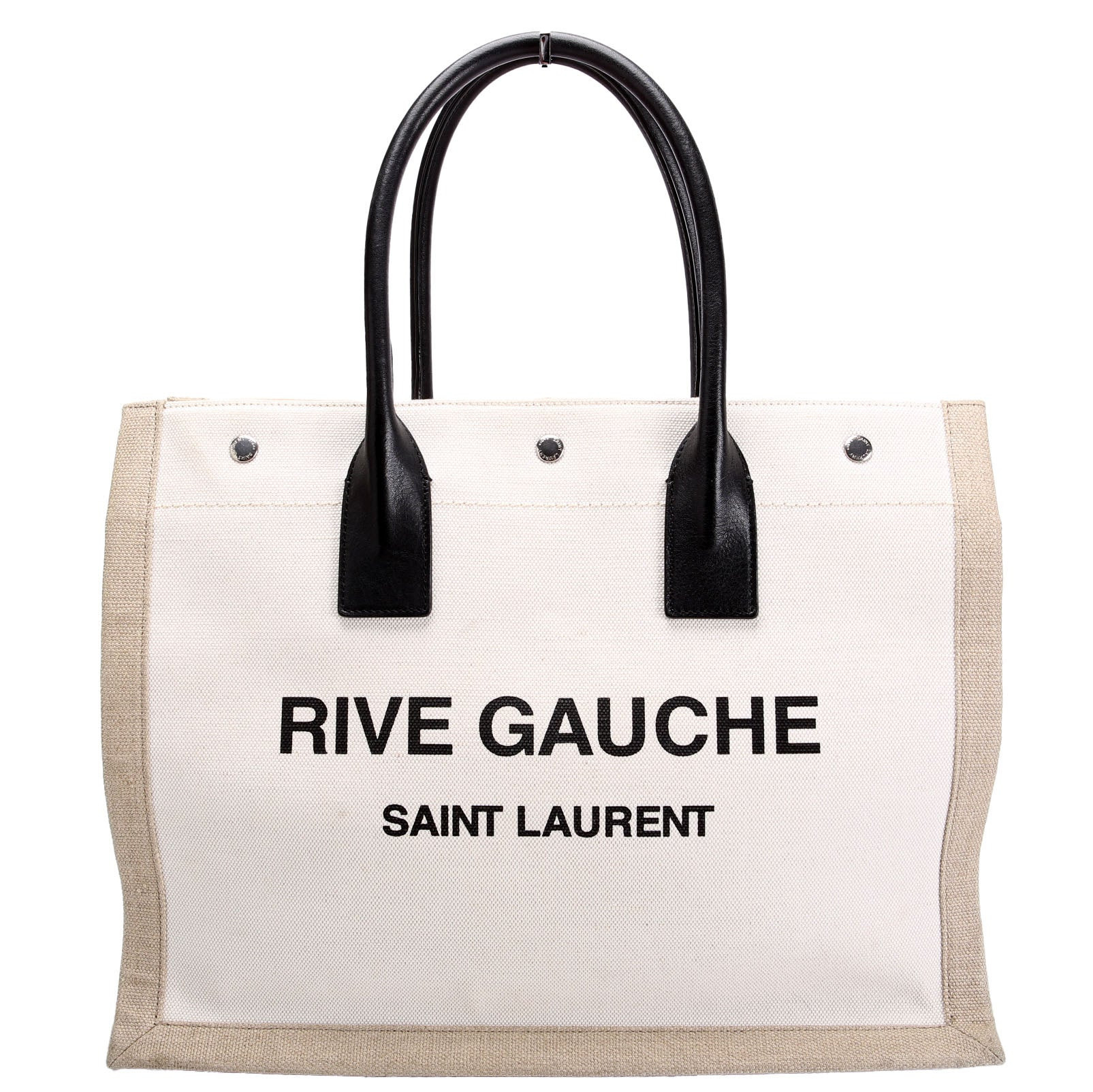 Rive Gauche Tote Bag Small 617481 Black/Beige/Nude | Keeks Designer Handbags
