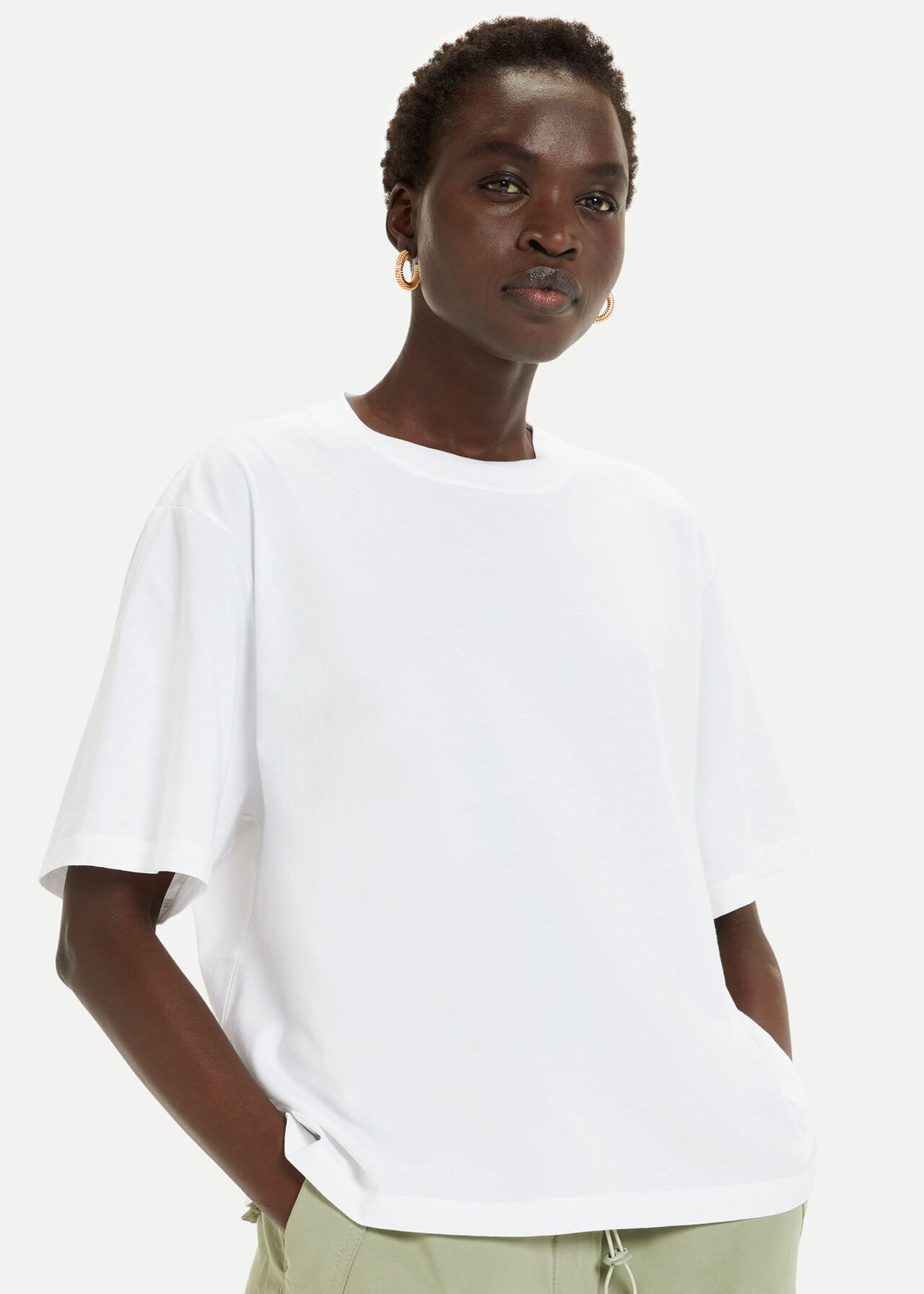 White Relaxed Tee | WHISTLES | | Whistles