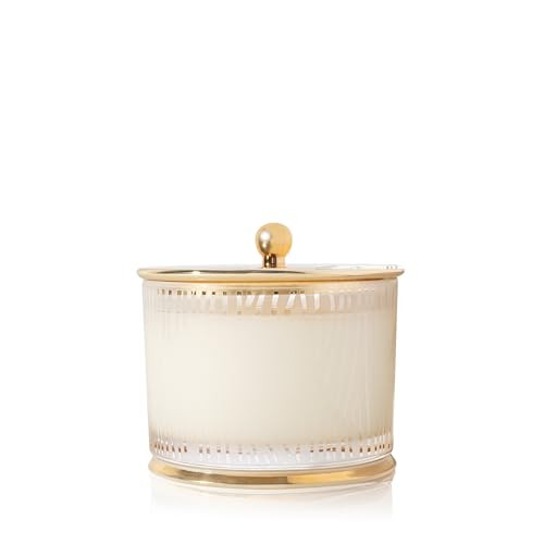 Thymes Frasier Fir Candle - Gilded Collection - Frosted Wood Grain Design with Gold Lid & Base - Pine Scented Candles for Women & Men - Luxury Home Fragrance - Elegant Christmas Decor (Medium, 9 oz) | Amazon (US)