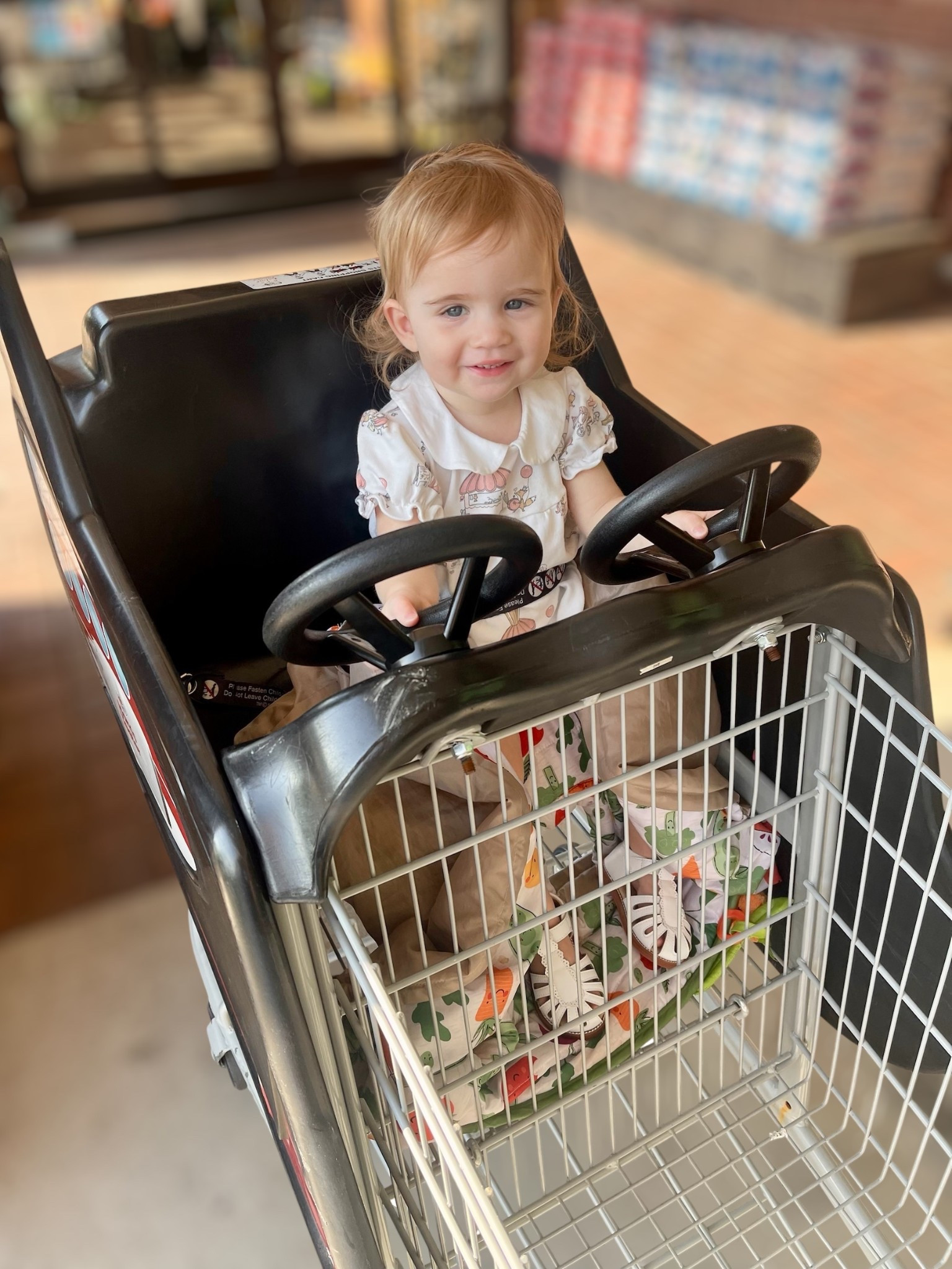 🛒 Grocery runs just got cuter! 👶🏼💗 This sweet little outfit is giving vintage vibes with its delicate embroidered details, peter pan collar, and soft ruffle sleeves. Perfect for errands, playdates, or just looking precious while steering the cart like a pro 🛍️🧃

✨ Wearing size: 12–18M
👗 Outfit details: Puff sleeves, embroidered bodice, and darling collar
🎯 Similar styles linked from affordable favorites!

📸 Don’t forget your cart cover—ours is wipeable, padded, and covered in the cutest fruit + veggie print 🍓🥕🍌 Perfect for cozy rides and germ protection!Style #ToddlerOOTD #GroceryRunStyle #MomLifeMagic #ClassicKidsStyle #PreppyBaby #LTKUnder50 #LTKMom

#LTKKids #LTKFamily #LTKKids #LTKBaby #LTKFindsUnder50