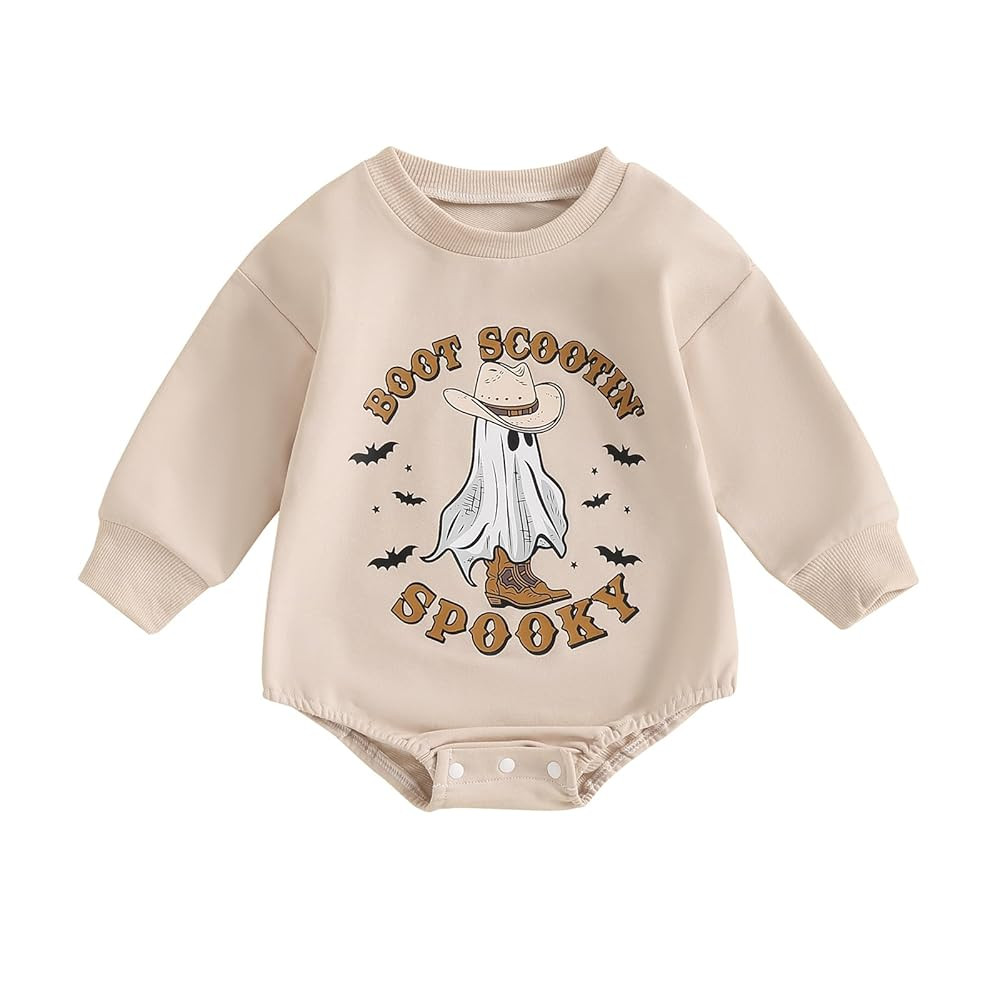 Halloween Newborn Baby Girl Boy Clothes Pumpkin Print Sweatshirt Romper Infant Long Sleeve Fall W... | Amazon (US)