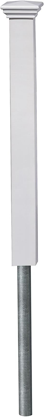Zippity Outdoor Products ZP19003 Newport Finishing No Dig Vinyl Post, 3' Tall, White | Amazon (US)
