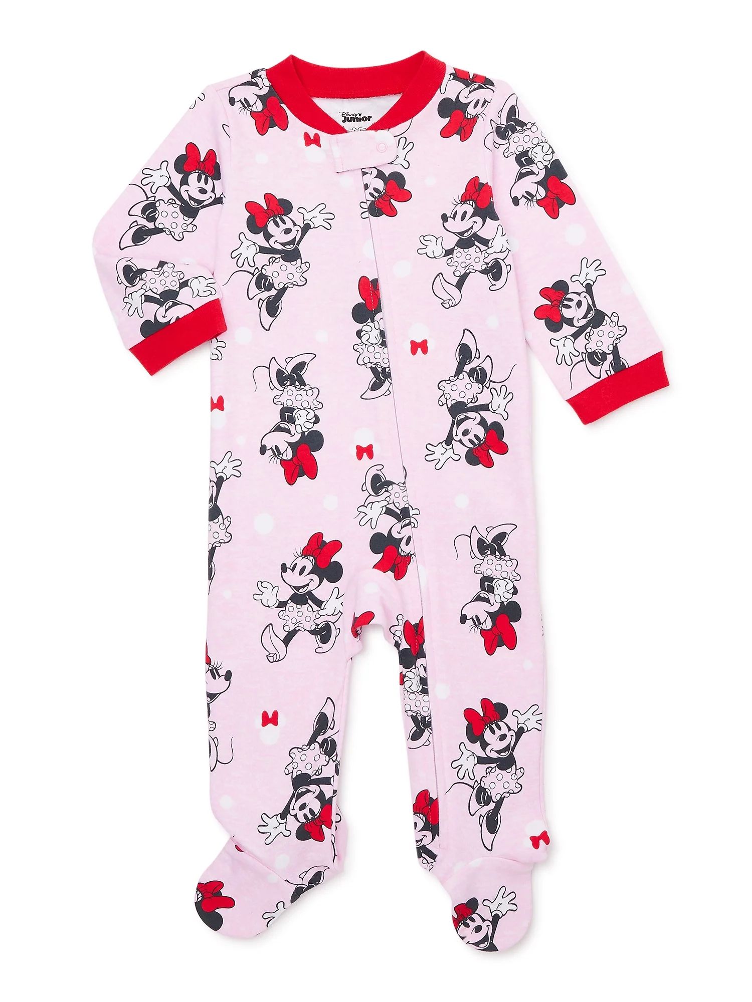 Minnie Mouse Baby One-Piece Pajamas, Sizes NB-9M | Walmart (US)