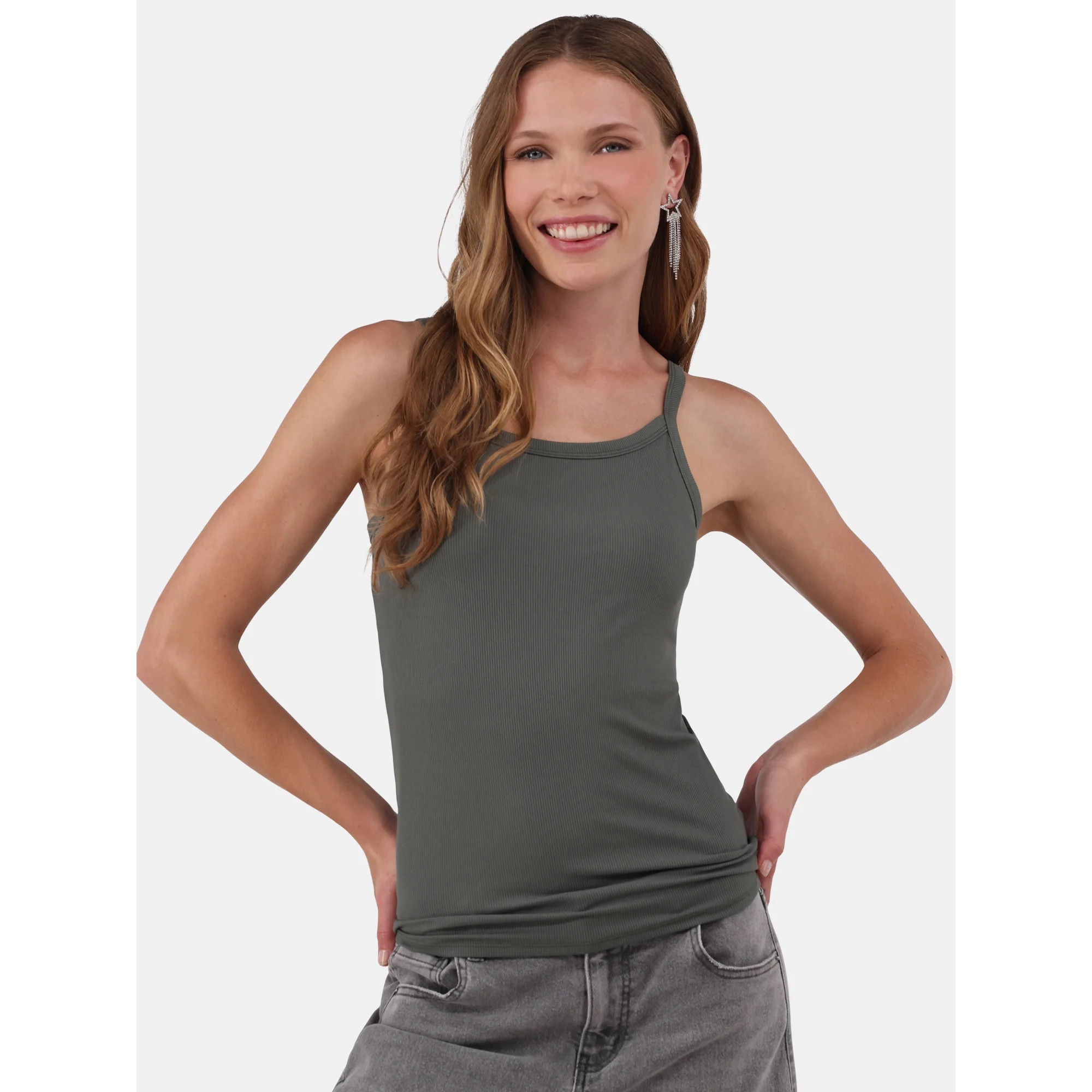 No Boundaries Ribbed Cami Top, 1 or 5-Pack, Women's | Walmart (US)