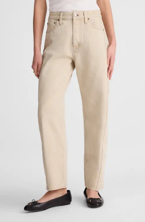 Madewell Pieced Barrel Leg Jeans in Faded Khaki at Nordstrom, Size 32 | Nordstrom