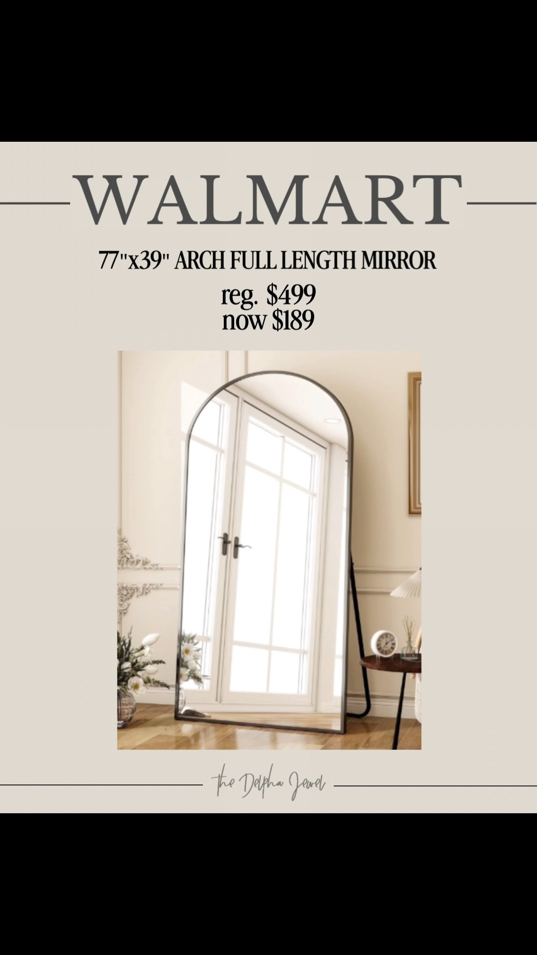 These mirrors come in so many sizes - you can lean them against a wall, free standing with the built in stand or hung. Much needed when you need a head to toe glance at your ootd!

Available in black and gold.

#LTKSaleAlert #LTKHome
